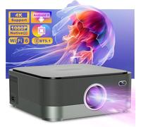 ChenQuanSarl-Auto Focus/Keystone Mini Videoprojecteur 4K Mini Projecteur Video Portable Retroprojecteur 4K Videoprojecteur Projector Holographique Pour Tv Stick/Ps5/Hdmi Usb, Wifi 6 Bluetooth, 25000L