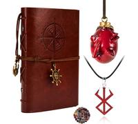 Chenquansarl-Berser.K Ensemble De Collier En Cuir Pour Journaux, Carnets, Accessoires De Cosplay Behelit Avec Autocollants 13 Pièces, Métal, Pas De Gemme