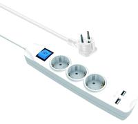 ChenQuanSarl-Bloc Multipr 3 Pr s Avec 2 Ports Usb ¿ Nv56-3Wl, Câble De Rallonge, Multipr , Pr Plate, Pr De Contact De Protection, Protection Contre Les Contacts, Câble De 3 M