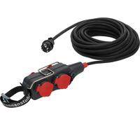 ChenQuanSarl-Bloc Multipr Professionnel Avec Rallonge/Boîte De Dérivation 4 Pr s (Câble De 15 M En Noir, Utilisation De Chantier Et Utilisation Extérieure Permanente, Ip54, Pr s En Disposition