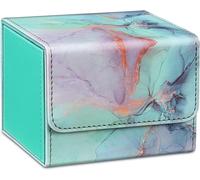 Chenquansarl-Boîte De Cartes Compatible Avec Mtg/Tcg/Ccg, Étui Magnétique De Grande Taille, Peut Contenir Jusqu'à 180 Cartes De Jeu Avec Séparateur En Polyuréthane, Marbre Émeraude