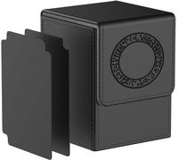 Chenquansarl-Boîte De Rangement Compatible Avec Ygo Tcg Cartes-Peut Contenir Jusqu'à 100+ Cartes-Vec 2 Intercalaires-Pour Le Rangement De Jeux De Cartes(Spellbind-Noir)