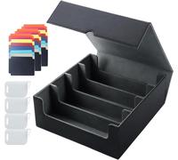 Chenquansarl-Boîte De Rangement De Cartes À 4 Rangs Pour Tcg/Ccg/Magie/Sport, Capacité De 1400 Cartes À Double Pochette, 3200 Cartes Sans Pochette, Fermeture Magnétique, Étui En Pu