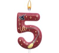 Chenquansarl-Bougie D'anniversaire Magique Magicien, Bougie Anniversaire Numéro Décoration De Gâteau Fournitures De Fête Magicien Magique Pour Garçons Filles Cadeaux Fête (5)