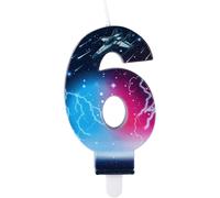 Chenquansarl-Bougies D'anniversaire Sur Le Thème Des Étoiles, Décorations De Cupcakes De L'univers Bougies Star Galaxy Décorations Fête D'anniversaire Sur Le Thème Animes (Numéro 6)