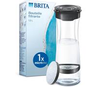 ChenQuanSarl-Bouteille Filtrante Gris Foncé (1,3 L), 1 Filtre Microdisc Inclus - Réduit** Certains Pfas***, Le Chlore, Des Particules Fines