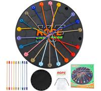 Chenquansarl-Brainy Knots Rope Untangling Game, Jeu De Puzzle À Corde Torsadée, Jeu De Société Stratégie, Table De Démêlage De Corde À N?Uds Avec 10 Cordes Colorées, Jeux Familiaux Pour Enfants Et Ad