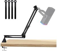 ChenQuanSarl-Bras De Micro À Profil Bas, Bras Perche Pour Hyperx Quadcast, Blue Yeti, Fifine Am8, Hyperx Solocast Et Plus Encore, Support De Micro En Métal Noir Avec Adaptateur 3/8"" À 5/8"", Style Mo