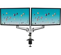 ChenQuanSarl-Bras Double Pour Ecrans Support Aluminium De Moniteur 32 Pouces Pour Bureau Hauteur, Pivotement, Position Entièrement Réglables Capacité De Charge 8Kg Accessoire De Bureau À Domi