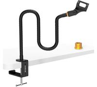 ChenQuanSarl-Bras Micro, 19 Pouces Support De Microphone Compact Et Flexible, Pied Micro À Col De Cygne Avec Adaptateur 3/8"" À 5/8"" Et Clip De Micro, Pince De Bureau Robuste, Pour Blue Snowball Ice