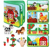 ChenQuanSarl-Busy Board Montessori Jouet Enfant 1 An,Livre Montessori Jouet Cadeau Pour Enfant 1 2 3 4 Ans,Planche D'Activités Jouet Éducatif Sensoriel Préscolaire,Jouets De Voyage Pour Tout-Petits