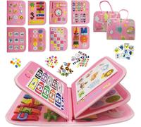 ChenQuanSarl-Busy Board Montessori,Malette Montessori,Livre Montessori,Busy Board 3 Ans,Planche Activité Montessori Pour Le Développement De La Motricité,Livre Montessori 0-3 Ans,Jouet Enfant 2 Ans F