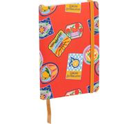 Chenquansarl-C - Un Carnet Broché Souple Décor Agrumes/Rayures - A6 10,5x14,8cm - 128 Pages Unies Papier Blanc 90g - Fermeture À Elastique - Dolce Amore - 4 Visuels, Livr. Aléatoire