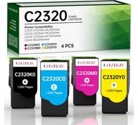 ChenQuanSarl-C2425 C2325 C2535 Cartouche De Toner Compatible Avec Lexmark C2320K0 C2320C0 C2320M0 C2320Y0 1000 Pages Pour Lexmark C2425Dw Mc2425Adw C2325Dw Mc2325Adw C2535Dw Mc2535Adwe C2640 Mc2640Ad