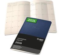 Chenquansarl-C2687 Agenda Cahier Mensuel 2026, A6, Couverture Souple Calendrier, Planificateur, Organisateur, Journal Bleu Foncé - Conceptum