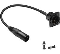ChenQuanSarl-Câble Court Pour Montage De Panneau Xlr - Adaptateur Micro - Plaqué Or - Fiche Xlr Mâle Vers Mâle - Câble Encastrable - Connecteur De Montage Xlr - Pour Éclairage De Scène, Mixeur De Son