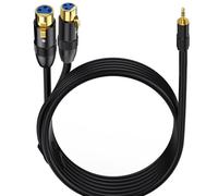 ChenQuanSarl-Câble Répartiteur Xlr Y Mâle Vers Double Xlr Femelle Pour Microphone, Carte Son, Caméscope Et Plus Encore 0,5 M