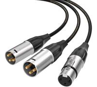 ChenQuanSarl-Câble Séparateur Xlr, Câble Xlr Femelle Vers 2 Mâle Y Câble Équilibré Micro Splitter Cordon Adaptateur Audio- 1,5M