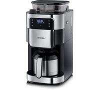 ChenQuanSarl-Cafetière Avec Broyeur Intégré 1 000 W, Machine À Café Programmable Avec Minuteur, Cafetière Filtre Avec Verseuse Isotherme D'Une Contenance De 8 Tasses, Noir/Inox, Ka 4814