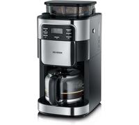 ChenQuanSarl-Cafetière Avec Broyeur Intégré 1 000 W, Machine À Café Programmable Avec Minuteur, Cafetière Filtre Avec Verseuse En Verre D'Une Contenance De 10 Tasses, Noir/Inox, Ka 4810