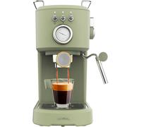 ChenQuanSarl-Cafetière Espresso Compacte Power Espresso 20 Retro Green. 1100 W, 20 Bars, Système Thermoblock, Buse Orientable, Porte-Filtre Avec Double Sortie Et 2 Filtres, 1,25 Litre
