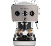 ChenQuanSarl-Cafetière [Machine Expresso Design Vintage] Distinctions Titanium (15 Bars, Mode Auto. & Manuel Pour 1 Ou 2 Tasses,Chauffe Rapide, Buse Vapeur Lait & Eau C , Affichage Led) 26452-56
