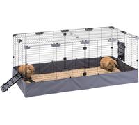 Chenquansarl-Cage À Lapin, Bunny Hub 02 Complet Avec Accessoires, En Fer Et Plastique Recyclés, Tissu Polyvalent, Nettoyage Facile, 140 X 71 X H 59,5 Cm