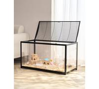 Chenquansarl-Cage Hamster, 96x47x55 Cm, Habitat Rongeurs Transparent De Vue Panoramique 360° Avec Porte D'entrée, Maison Portable Ventilée Pour Petits Animaux De Compagnie, Souris, Rats, Cochons D'in