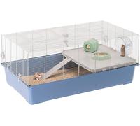 Chenquansarl-Cage Hamster Milos Jumbo - Cage Souris, Enclos Pour Hamster, Base En Plastique Et Structure En Fer Recyclés, Entretien Facile, Cage Modulaire, Accessoires Inclus, 69,5 X 46 X H 41 Cm