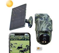 ChenQuanSarl-Caméra De Sécurité D'Extérieur 4G Pt Dome Tx-290 Avec Panneau Solaire 5 W ¿ Ptz 360 °, Vidéo Full Hd 4 Mp, Vision Nocturne, Détection De Mouvement Pir, Ip65, Audio Bidirectionnel