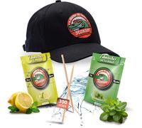 Chenquansarl-Capuchon Noir Avec 300 Cure-Dents Au Goût Cure-Dents, Pas De Chewing-Gum, Convient Pour Le Dentifrice, La À Dents, Le Détartrant, Le Fil Dentaire, Le Fil Dentaire, Sans Sucre (Noir)