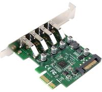 ChenQuanSarl-Carte À Profil Bas 4 Ports Pci-E Vers Usb 3.0 Hub Pci Express Carte D'Extension 5 Gbps Pour Carte Mère
