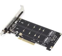 ChenQuanSarl-Carte D'Extension Double Baie Pcie Vers Nvme, Carte Adaptateur De Disque Dur Double M.2 Nvme Vers Pcie X8 M Key, Carte De Matrice De Division De Signal(Ph45)