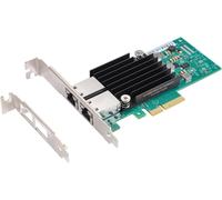 ChenQuanSarl-Carte Réseau Pcie 10Gb Avec Puce Intel X550-T2, Adaptateur Réseau Double Rj45 10G, Interface Pcie 3.0 X4, Compatible Avec Windows/Ubuntu/Linux/Vmware/Freebsd/Synology