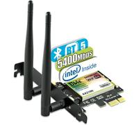 ChenQuanSarl-Carte Wifi, Ax 5400Mbps Pcie Wifi Bluetooth 2-En-1 Carte Wifi 6 Pour Pc De Bureau Windows 11/10(64Bit), Carte Réseau Sans Fil À Trois Bandes (2.4Ghz, 5Ghz Et 6Ghz) Support Bas Profil Inc