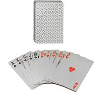 Chenquansarl-Cartes À Jouer Carrées En Feuille D'or Argentée, Résistantes À L'eau, Cartes À Jouer, Jeux De Cartes, Cartes Magiques, Pour Jeux De Famille, Jeux De Fête