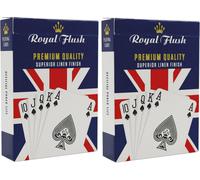 Chenquansarl-Cartes À Jouer Union Jack ¿ Double Jeu De Cartes De Poker, Finition En Lin Cartamundi De Qualité Supérieure, Facile À Mélanger Et Durable, Excellent Cadeau Pour Les Soirées De Jeux