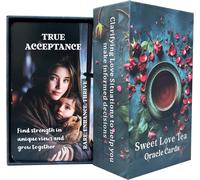 Chenquansarl-Cartes Oracle Sweet Love Tea, Twin Flames Soulmates Oracle Deck, Cartes De Tarot D'amour Romantique, Cartes Oracle Relations De Vie Pour Débutants