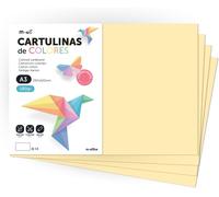 Chenquansarl-Cartulina De Colores, Cartulina A3, Folios Colores 180gr, Bloc Cartulina Colores Pastel, Ideal Para Manualidades, Imprimir Tus Documentos Y D Ños Creativos · (25 Hojas, Crema)