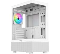 ChenQuanSarl-Case Showbui 33W Tour De Jeu Atx, 12 Cm Argb Fan, Side & Front Panel Temp Glass, White Edition
