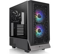 ChenQuanSarl-Ceres Ca-1Y2-00M1Wn-00 Boîtier D'Ordinateur E-Atx Avec Panneau Latéral En Verre Trempé, 2 Ventilateurs Argb Ct140 Pré-Installés, Emplacements Pcie Rotatifs, Noir