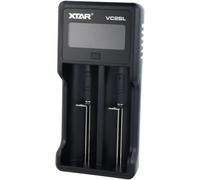Chenquansarl-Chargeur Pour 2 Batteries Li-Ion/Ni-Mh/Ni-Cd 18650 Cylindriques Aaaa, Aaa, Aa, A, Sc, C, Va-Lcd Couleur, Fonction Powerbank, Modèle Vc2sl, Noir