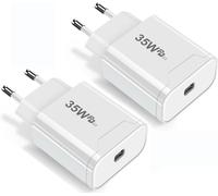 Chenquansarl-Chargeur Usb C,2 Pcs Chargeurs Rapide Phone 35w Pr Mural Secteur Adaptateur Alimentation Pd 3.0 Bloc Pour Iphone 16 15 14 13 12 Pro Se Samsung Galaxy