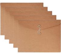 Chenquansarl-Classeur En Kraft String Pochettes De Projet Fichier Veste Organ Ur De Documents Plat Sans Extension Format A4 Marron Kraft