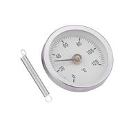 Chenquansarl-Clip Sur Thermomètre De De Tuyau D'eau C , 63mm Étanche À La Poussière Ip55 0-120 ° Jauge De Température Bimétallique Avec De Bimétallique À Ressort