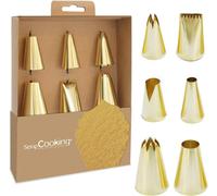 Chenquansarl-Coffretde6douillesdorespourptisseriedouillesptissiresinoxmacaronssainthonorfleurtoilebchechoixclairscolorisormtalidecadeaucuisine1824
