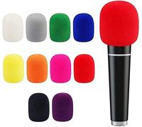 ChenQuanSarl-Coloré Microphone Bonnettes, 10 Pcs Mousse Micro Anti Bruit, Housse De Protection En Mousse Pour Rendre Le Microphone Anti-Poussière, Anti-Chute, Antibactérien Et Coupe-Vent (10 Couleurs