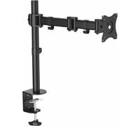 ChenQuanSarl-Com Bras De Fixation De Bureau Pour Écrans Jusqu'À 34""(8Kg) Compatibles Vesa - Bras De Fixation Articulé Pour Moniteur Unique, Ergonomique, Réglable En Hauteur, Pince/Anneau, Noir (Armpi