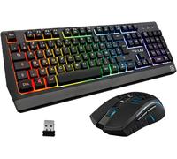 ChenQuanSarl-Combo Tungsten - Ensemble Clavier Et Souris Gamer Sans Fil Rétro Éclairés - Clavier Gaming Wireless Azerty + Souris Wireless 2400 Dpi - Pack Pour Pc Ps4 Ps5