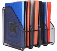 Chenquansarl-Compartiments Fichier Document Porte-Revues Module De Classement En Métal Organ Ur De Support Bureau Magazine Stockage Dossier Pour Bureau Classeur Papier A4 -Noir